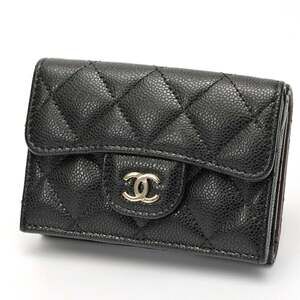 CHANEL Black Caviar Leather Wallet